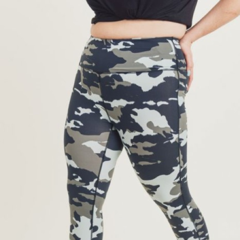 Grey Camo Highwaist Compression Legging